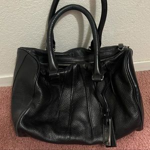 Calvin Klein black leather satchel